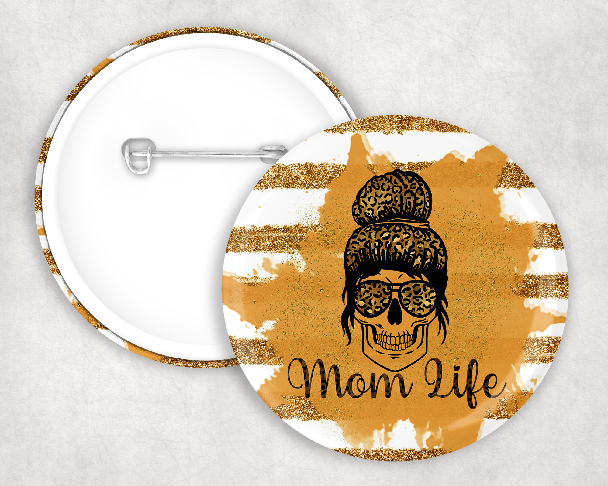 Mom's Life Button Mockup