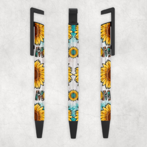Sunflower & Leopard Mom Ballpoint Pen Mockup