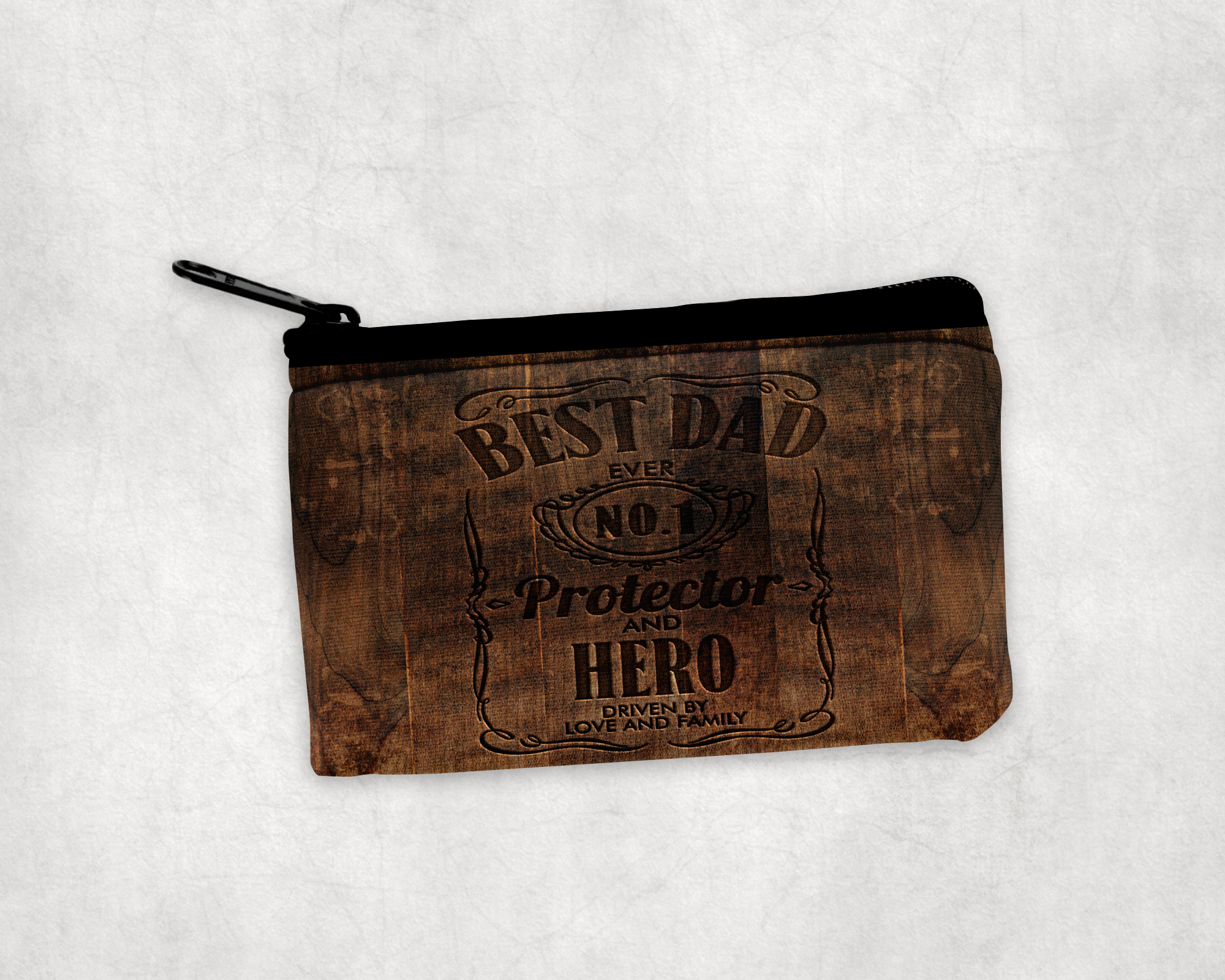 No. 1 Best Dad Ever Zipper Pouch Mockup