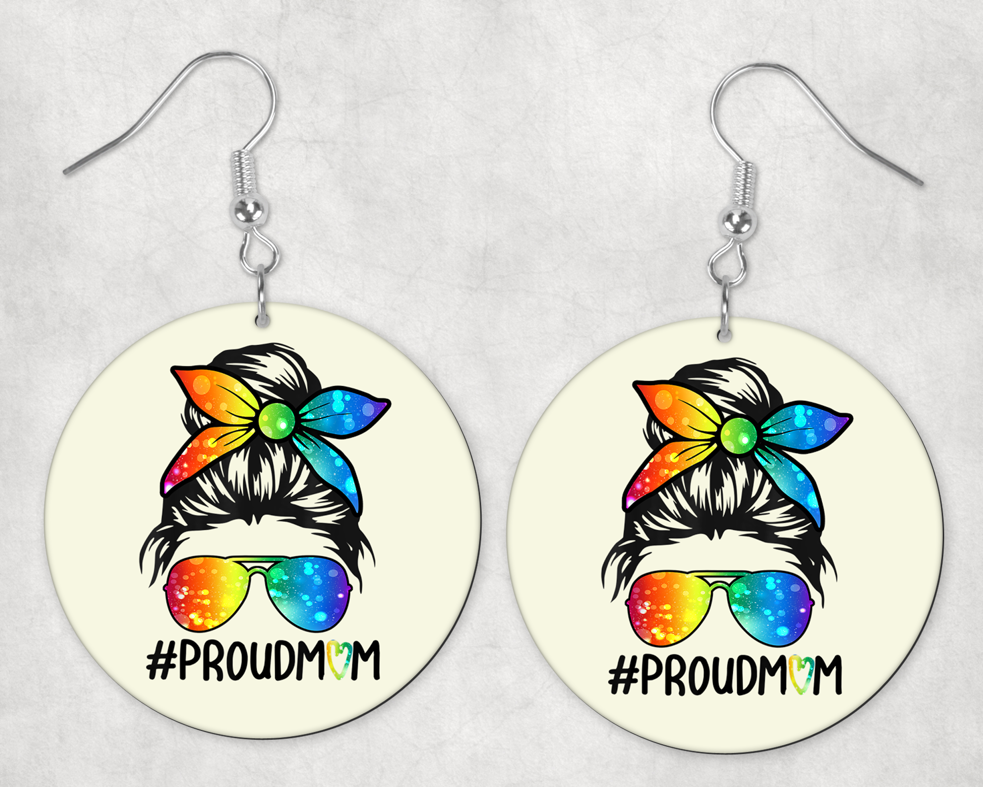 ProudMom Earrings Mockup