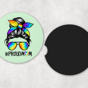 Proudmom Car Coasters Mockup