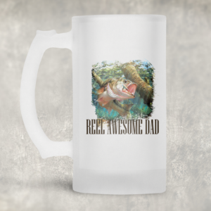 Reel Awesome Dad Beer Mug Mockup