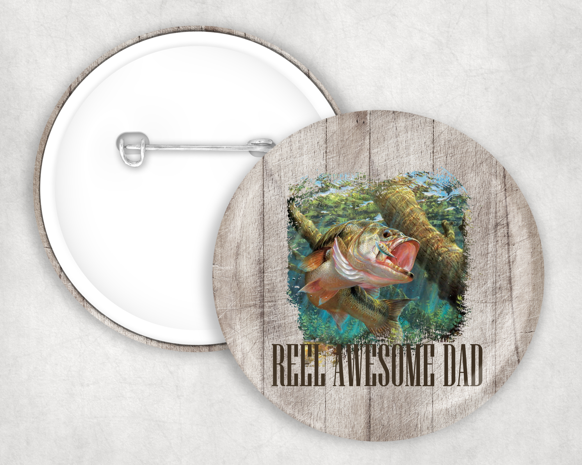 Reel Awesome Dad Button Mockup