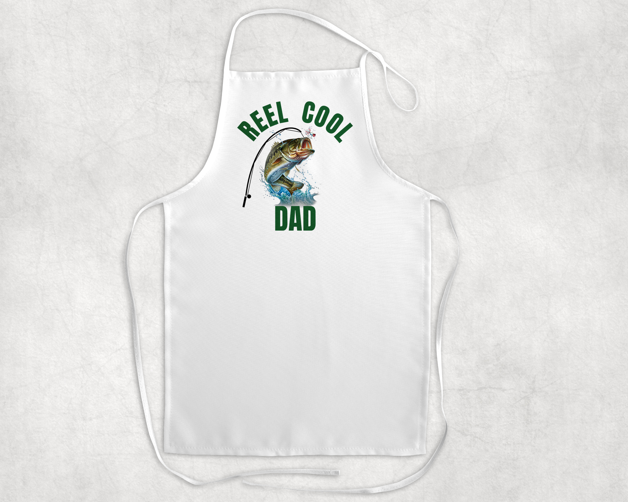 Reel Cool Dad Apron Mockup