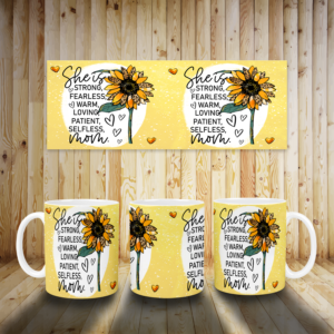 Mom, She Is Strong Mug Mockup