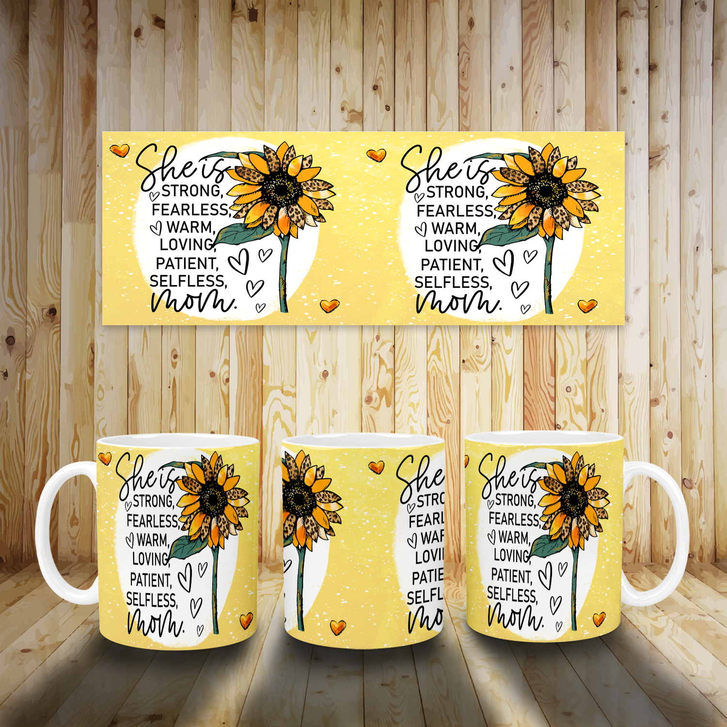 Mom, She Is Strong Mug Mockup