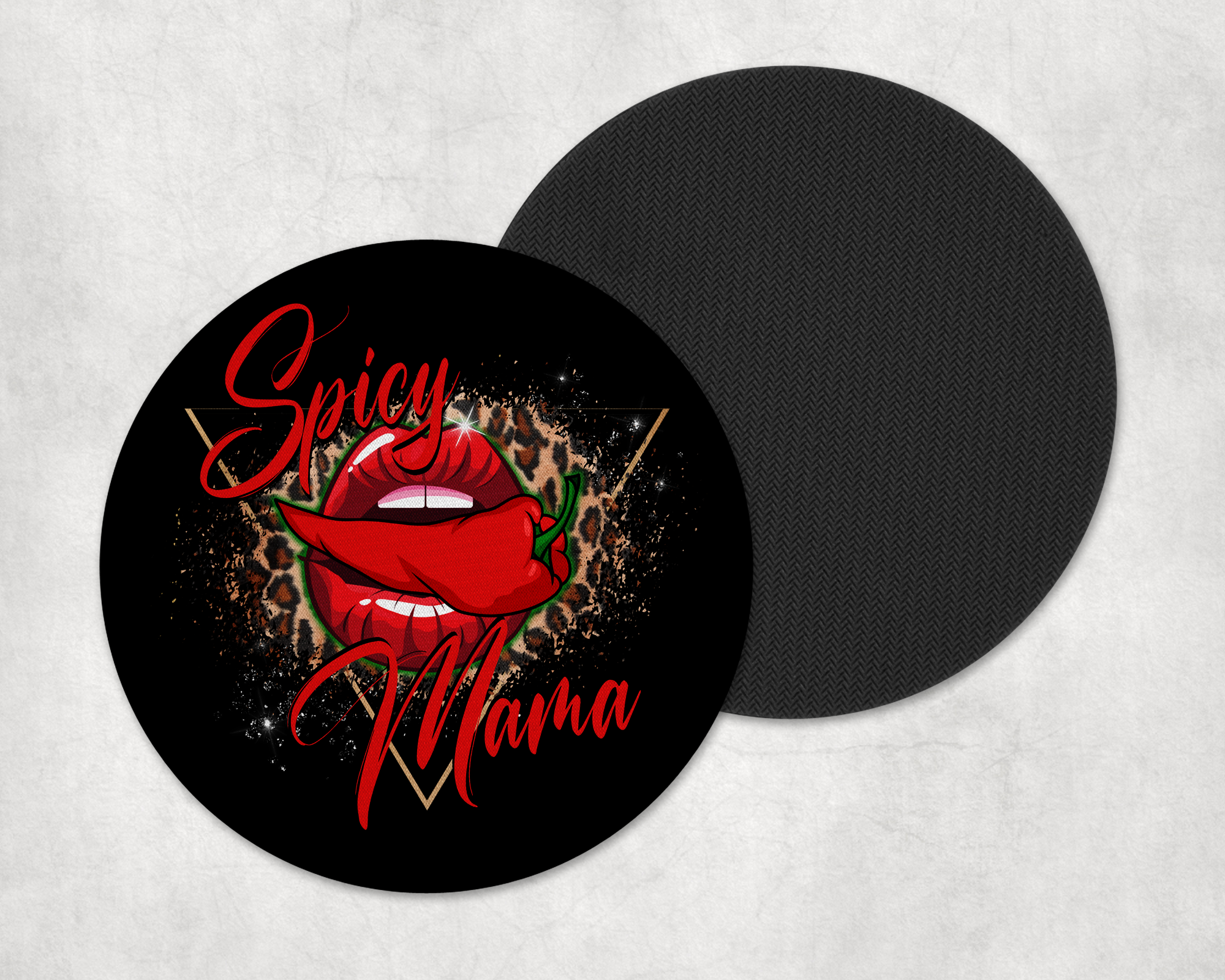 Spicy Mom Coasters Mockup