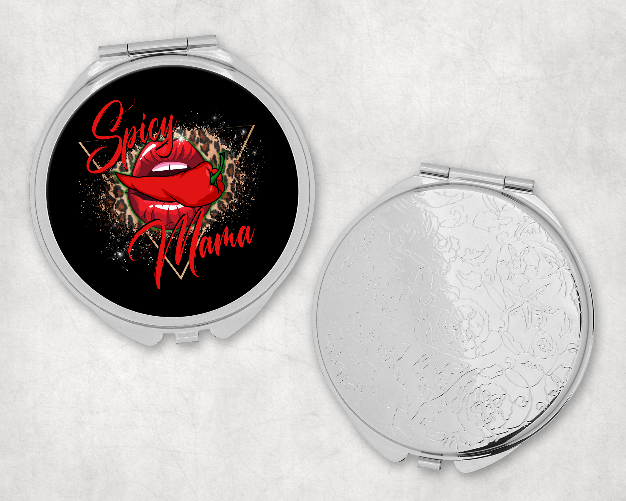 Spicy Mom Mirror Compact Mockup