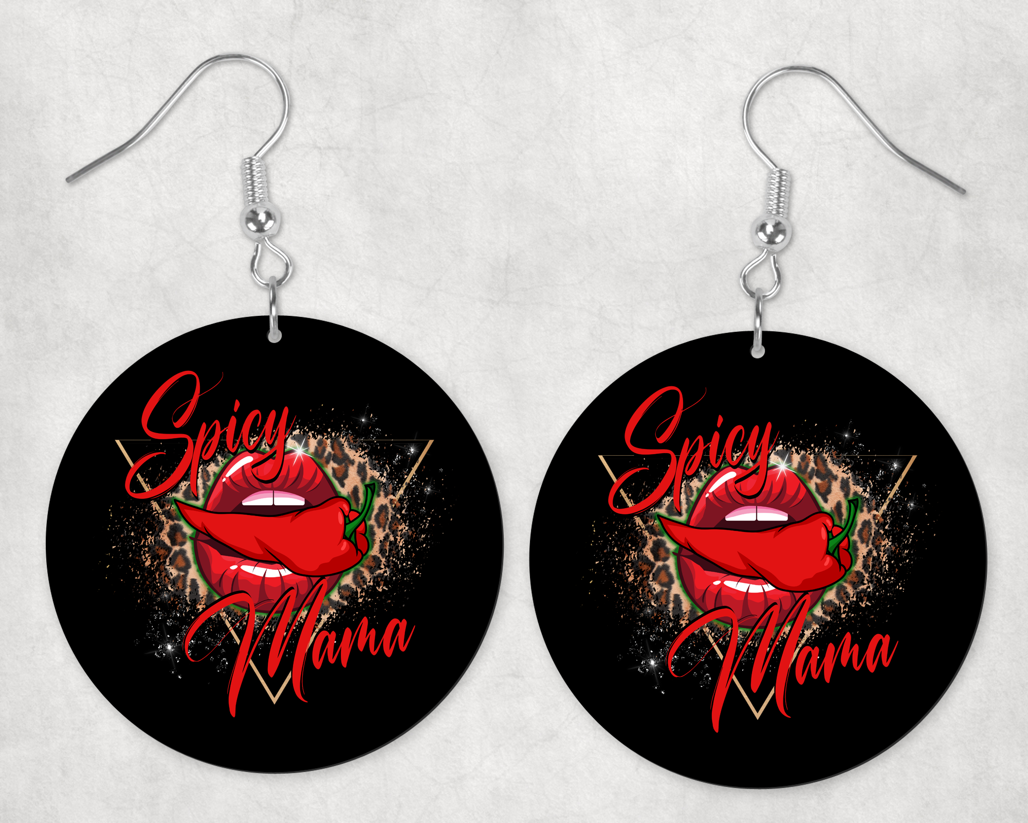 Spicy Mom Earrings Mockup