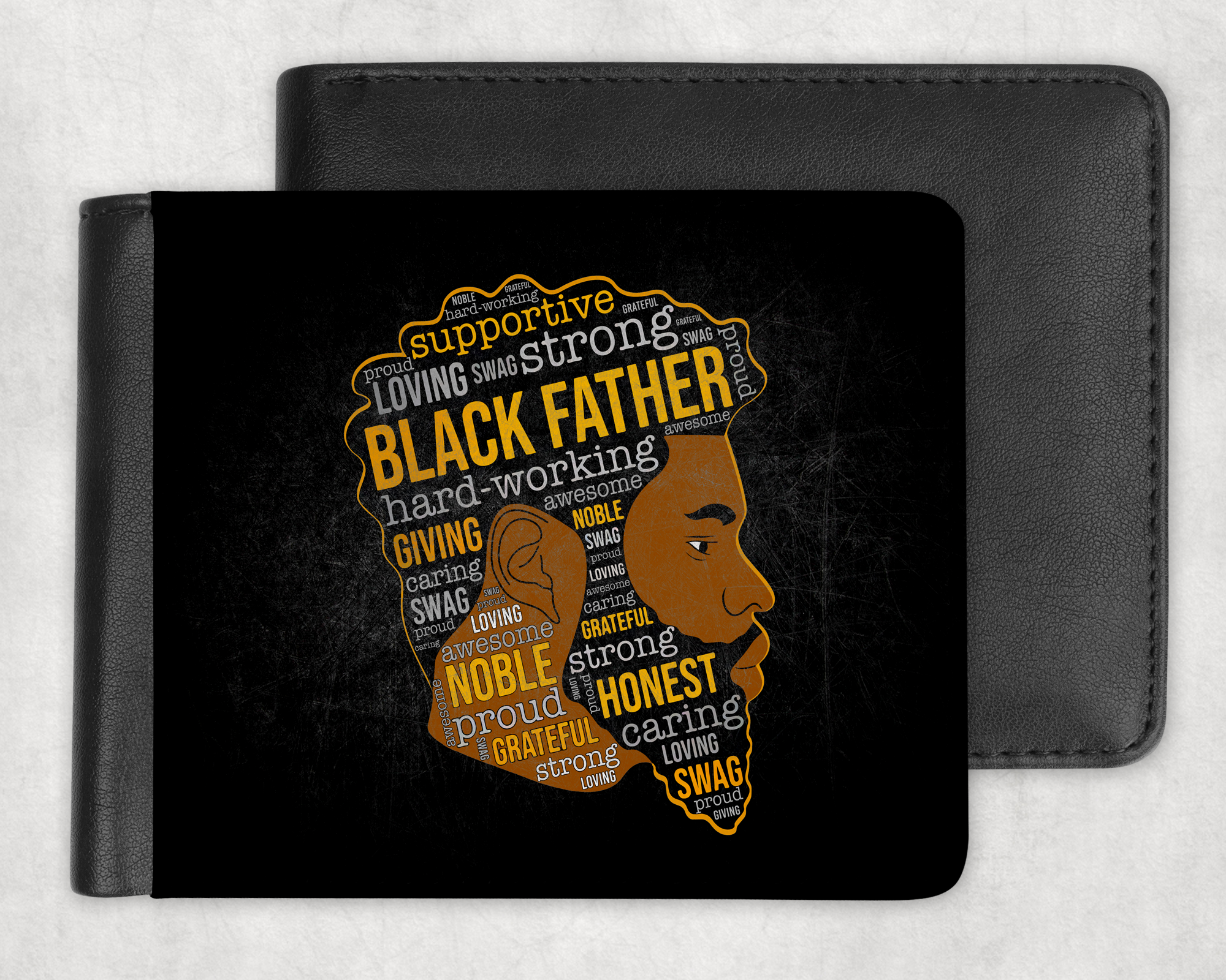 Strong Black Father Wallet Mockup