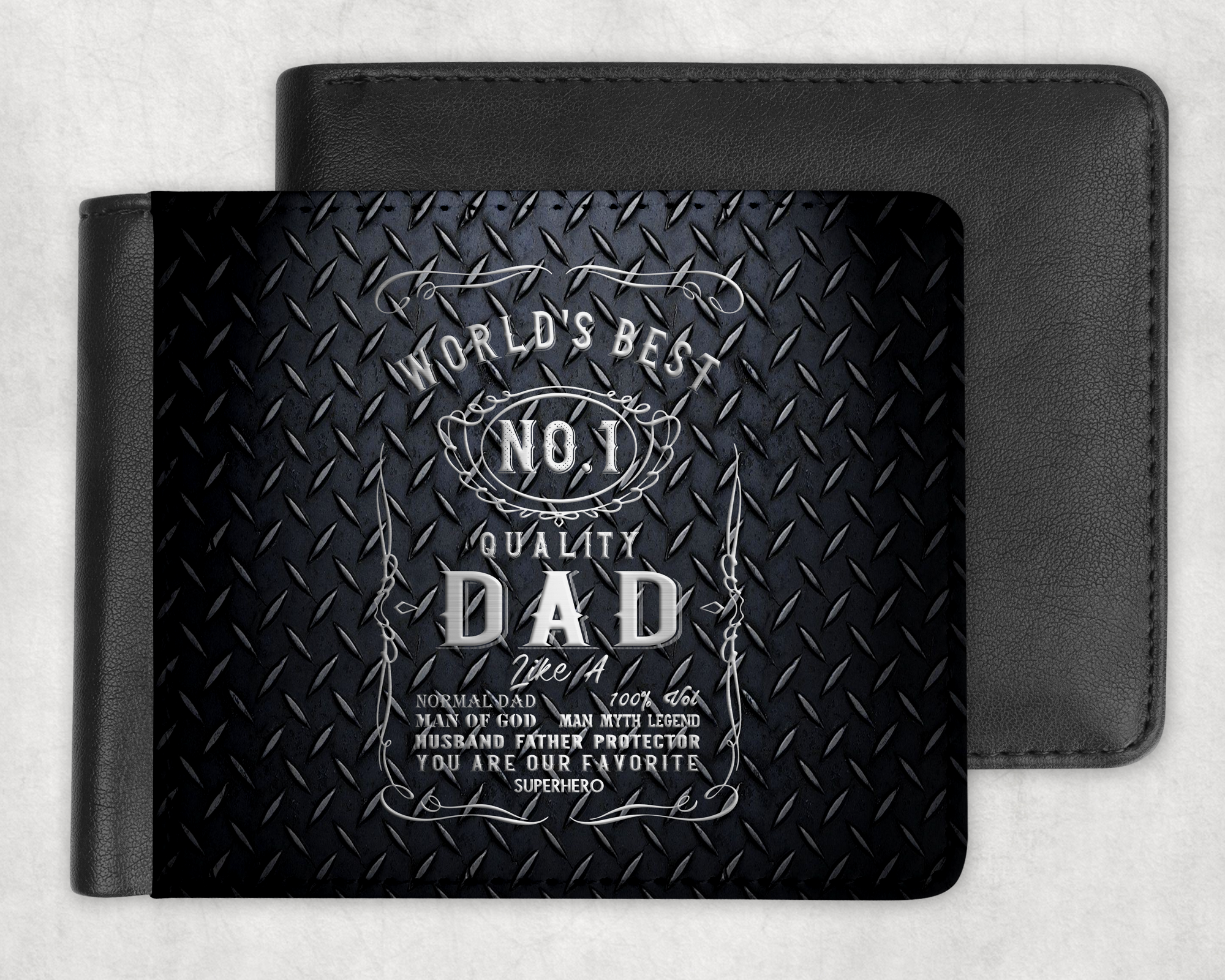 World's Best No. 1 Dad Wallet Mockup