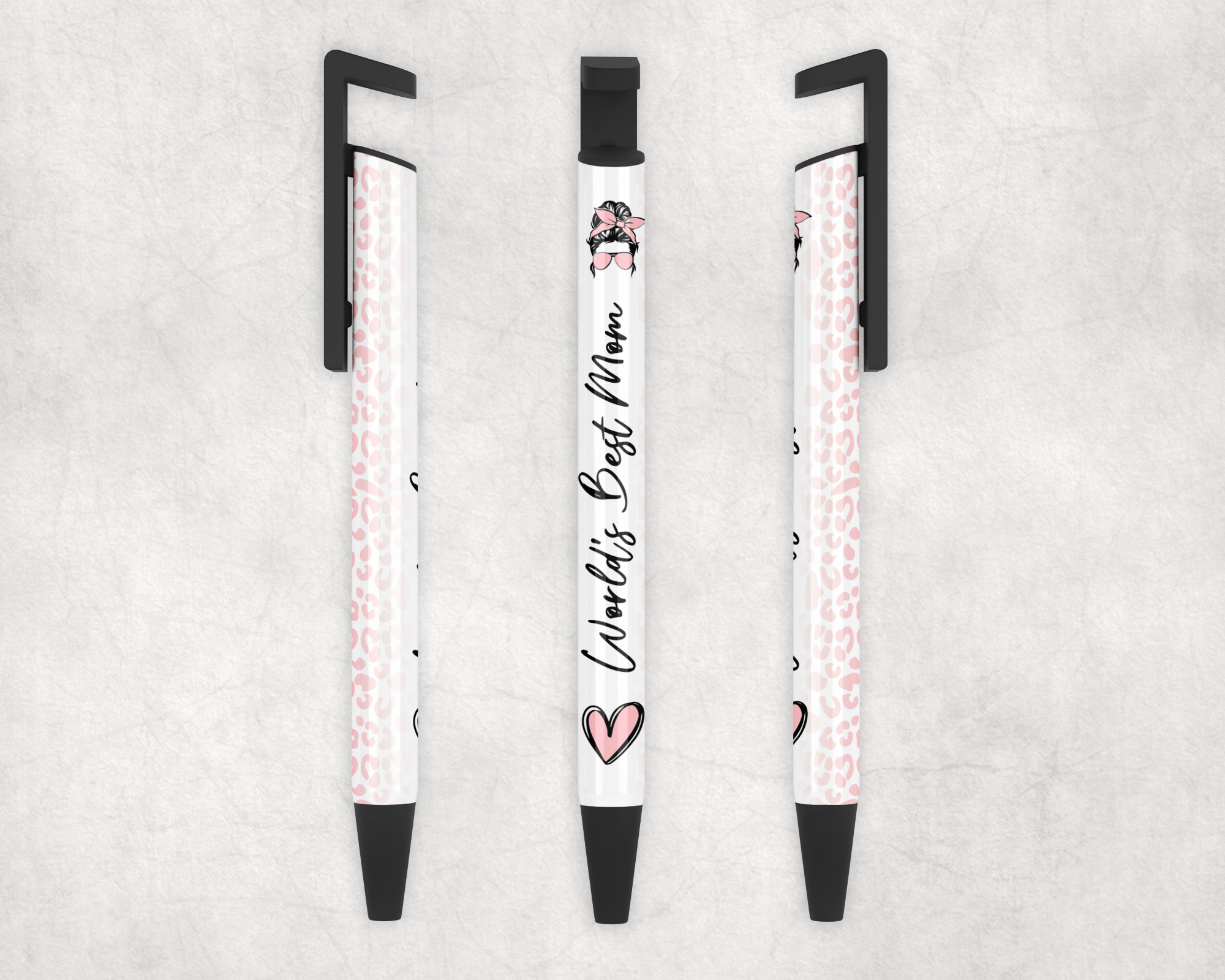 World's Best Mom Pink Sprinkled Ballpoint Pen