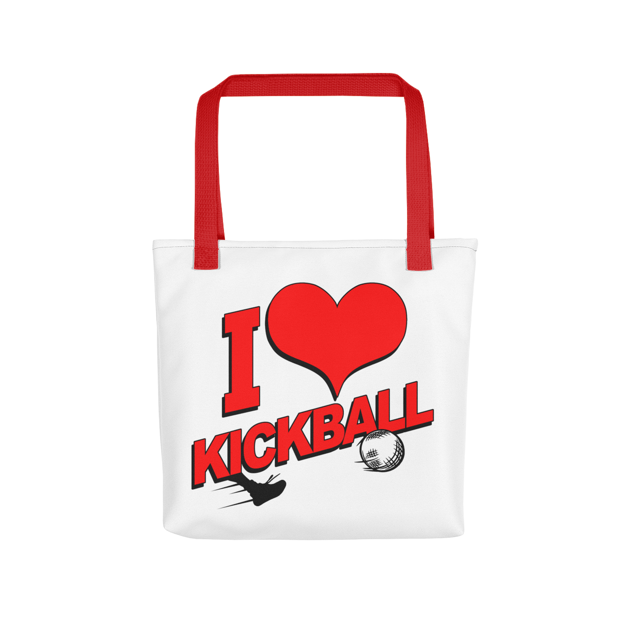 I Heart Kickball Tote Bag Mockup