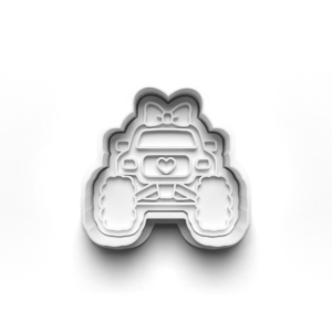 Girly Monster Truck V.2 Cookie Cutter & Stamp Mockup