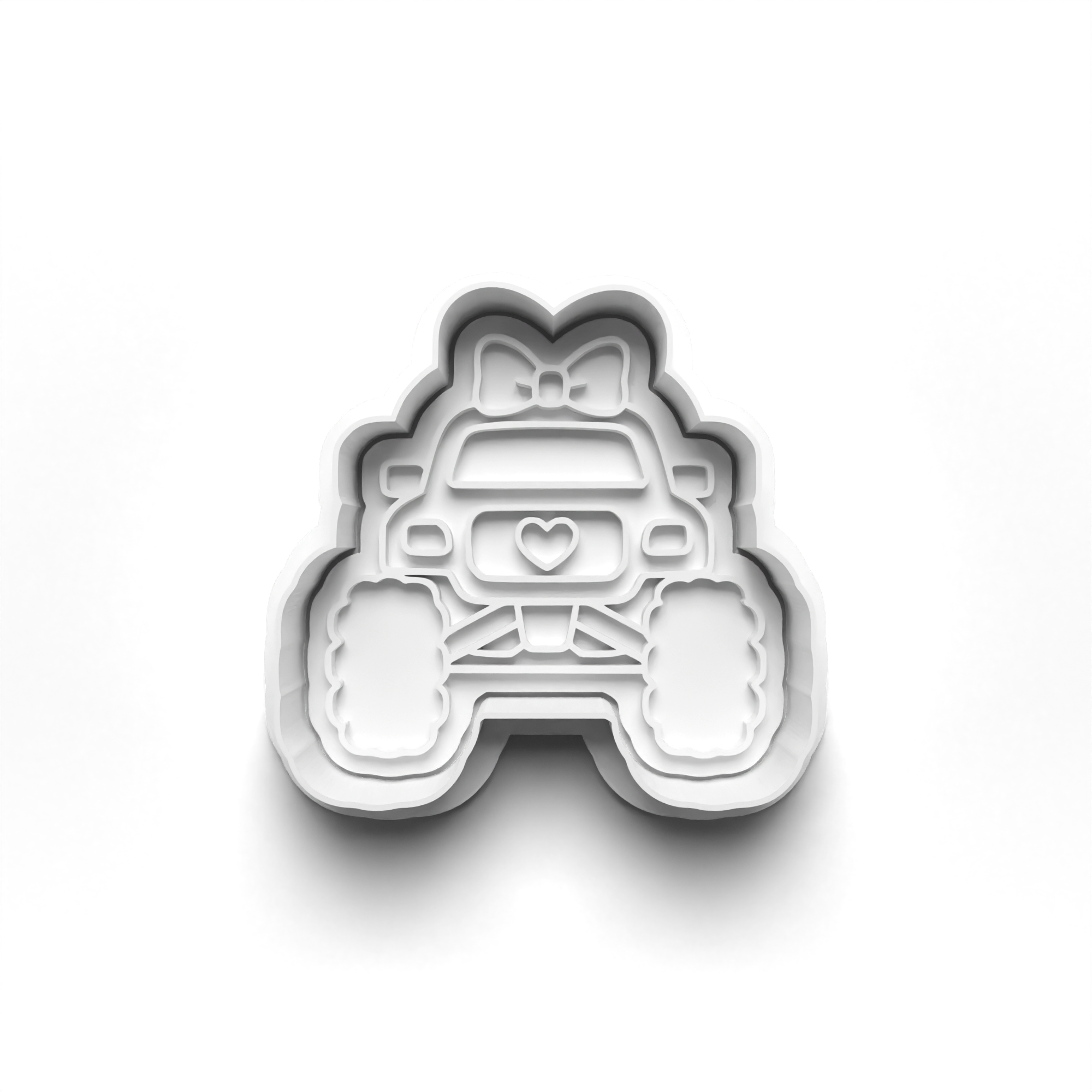 Girly Monster Truck V.2 Cookie Cutter & Stamp Mockup