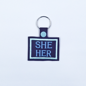 She, Her Pronouns Key Fob