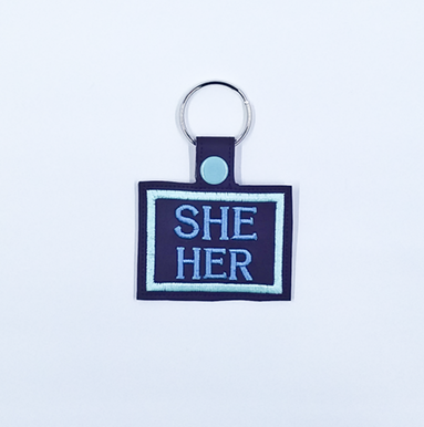 She, Her Pronouns Key Fob
