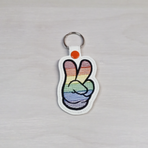 Rainbow OK Symbol Key Fob