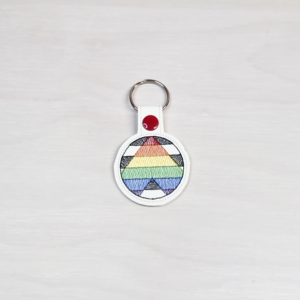 LGBTQ2+ Flag Colors Key Fob