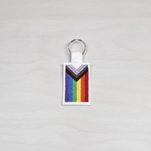 LGBTQ2+ Flag Key Fob