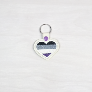 Asexual Heart Key Fob