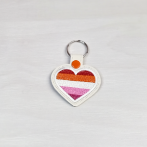 Lesbian Heart Key Fob