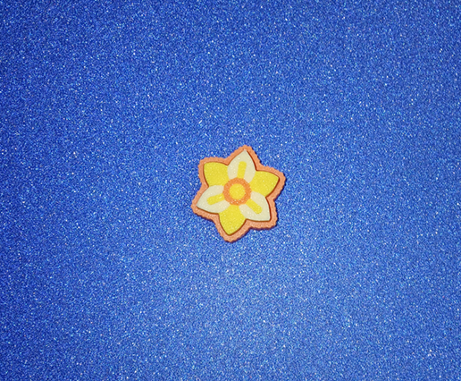 The Narcissus Flower Clicker Keychain