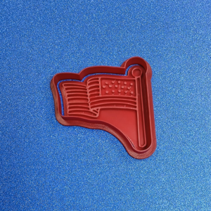 US Flag Cookie Cutter & Stamp