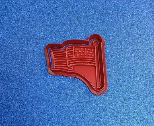 US Flag Cookie Cutter & Stamp