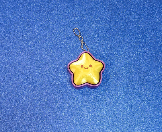 Puffy Star Clicker Keychain