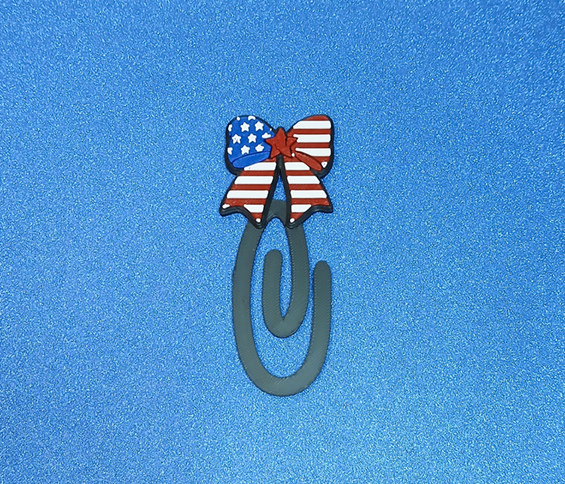 Stars & Stripes Bow Jumbo Paperclip Bookmark