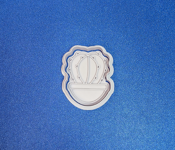 Potted Cactus Cookie Cutter & Stamp