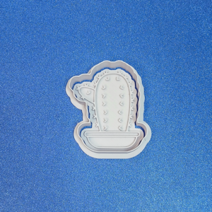 Potted Cactus 2 Cookie Cutter & Stamp