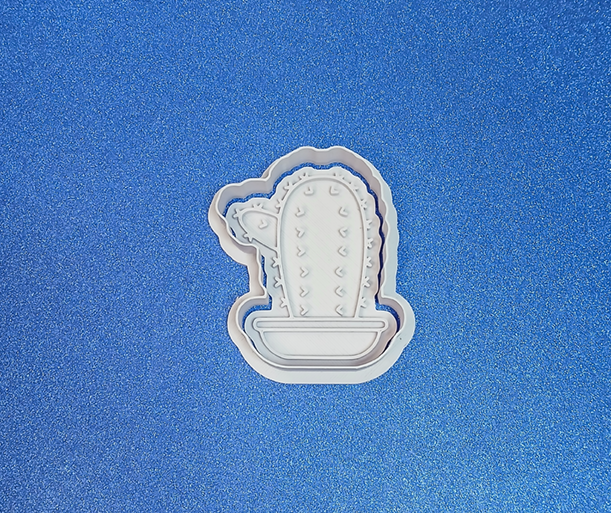Potted Cactus 2 Cookie Cutter & Stamp