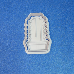 Potted Cactus 3 Cookie Cutter & Stamp