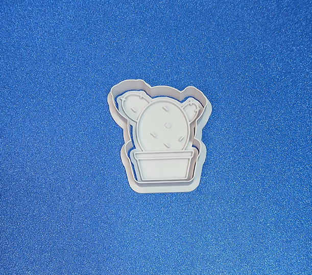 Potted Cactus 4 Cookie Cutter & Stamp