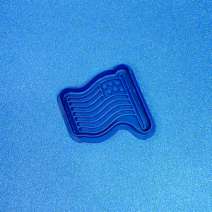 US Flag 2 Cookie Cutter & Stamp
