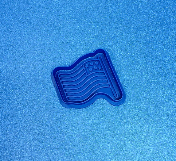US Flag 2 Cookie Cutter & Stamp