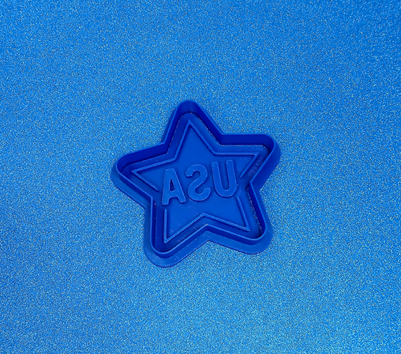 USA Star Cookie Cutter & Stamp