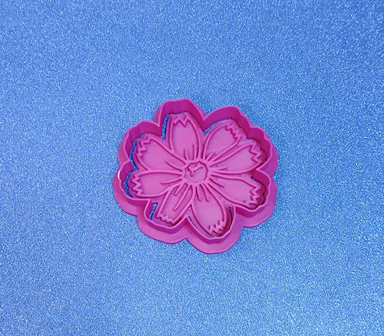 Cosmos Flower Cookie Cutter & Stamp