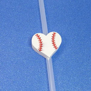 Baseball Straw Topper