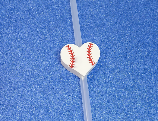 Baseball Straw Topper