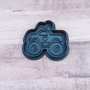 Girly Monster Truck Cookie Cutter & Stamp