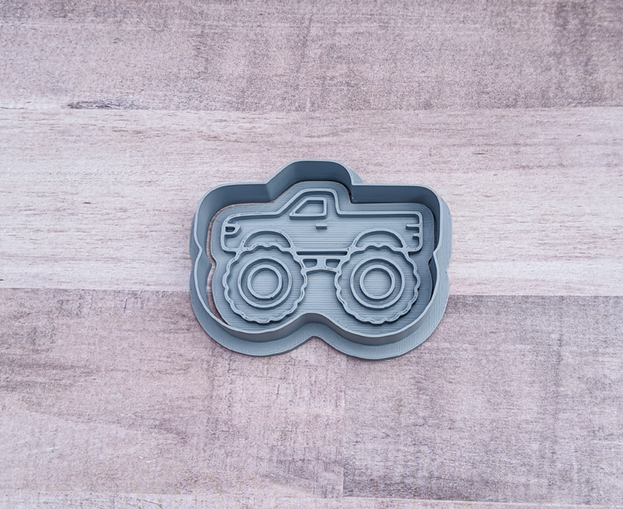 Monster Truck Cookie Cutter & Stamp