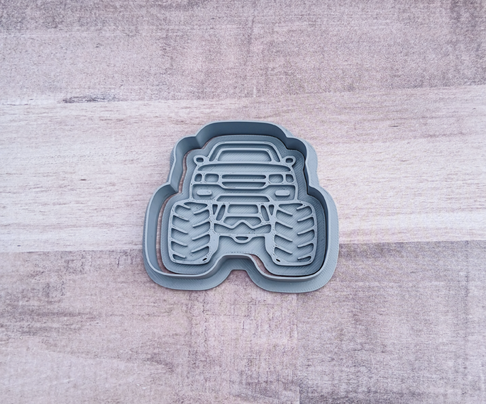 Monster Truck V.2 Cookie Cutter & Stamp