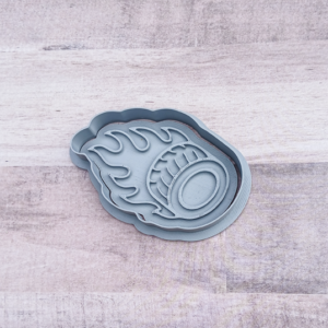 Flaming Tire Cookie Cutter & Stamp