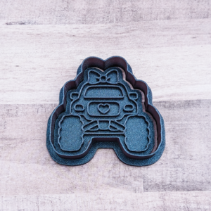 Girly Monster Truck V.2 Cookie Cutter & Stamp