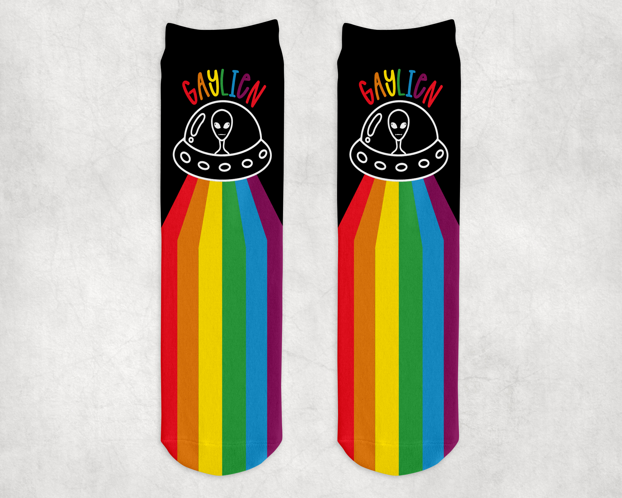 Gaylien Socks Mockup