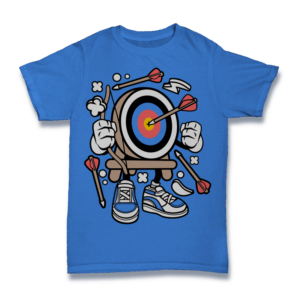 Cartoon Archery Target Character Shirt Mockup