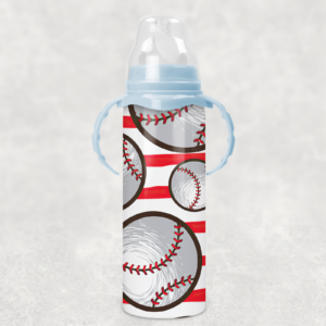 Baseball Pattern Baby Bottle Mockup